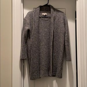 Loft Alpaca Blend Chunk Blend Cardigan Gray Size M